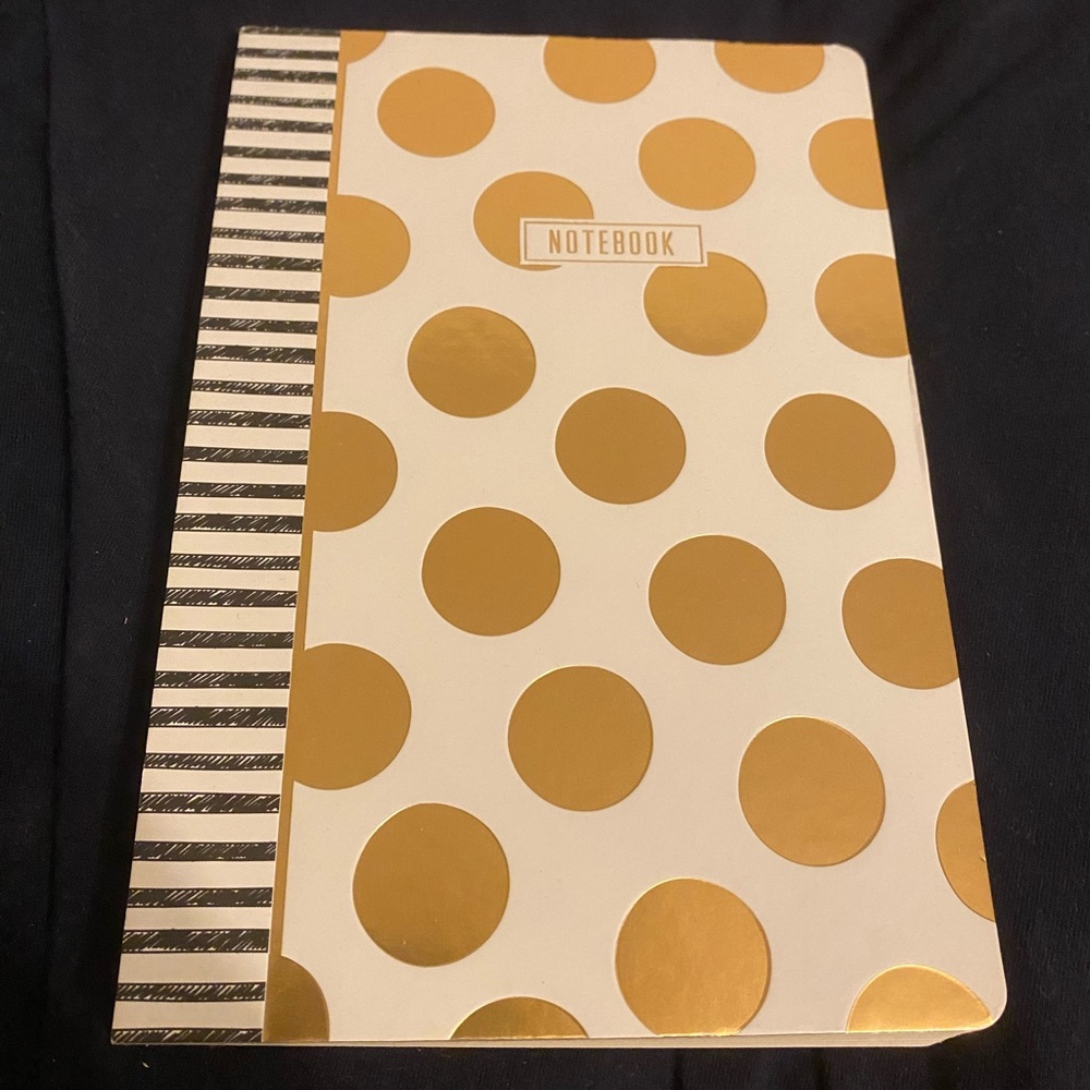 Gold Polkadot Notebook
